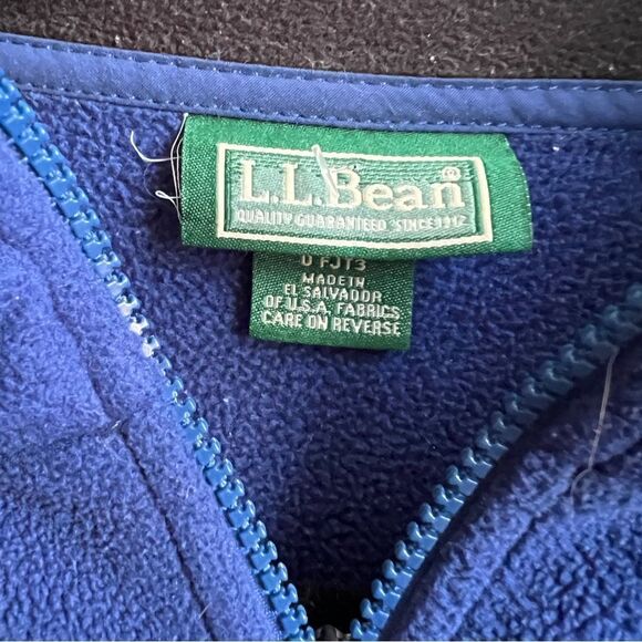 L.L. Bean blue fleece jacket Size Medium - Picture 3 of 4